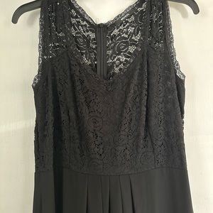 Black lace chiffon dress